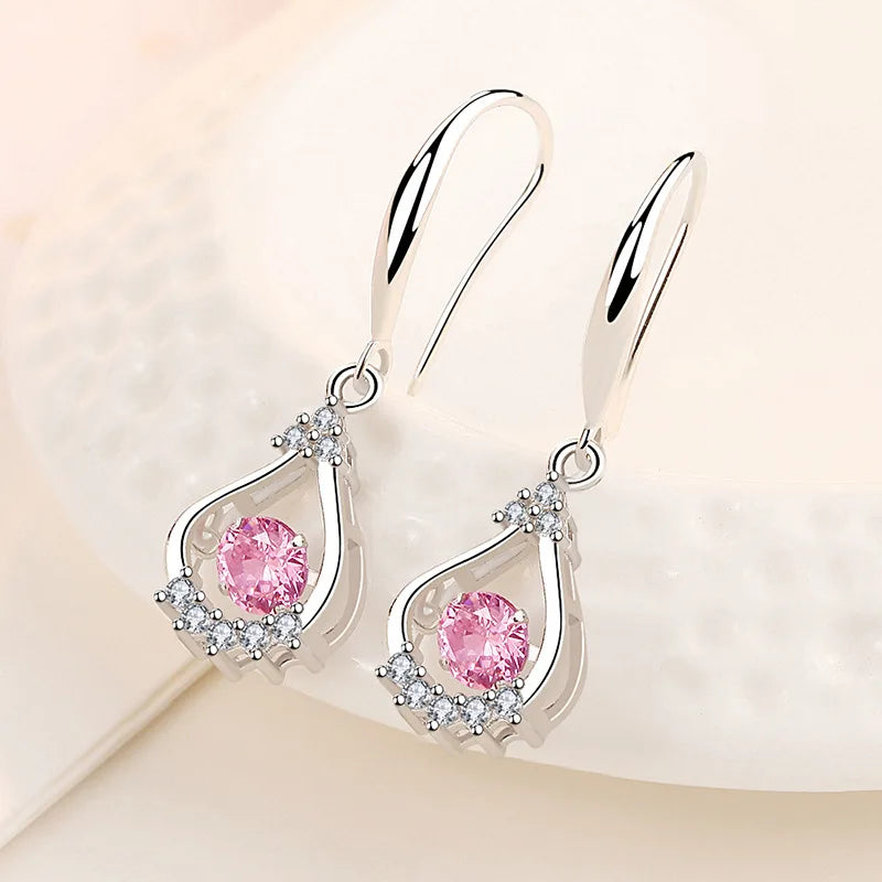 New Style 925 Sterling Silver Golden Color Series Women's Earrings Fit Original EarringsWedding Jewelry Exquisite Birthday Gifts
