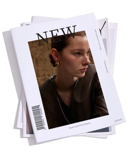 Elysium 18K Gold Color Stainless Steel New Style Water Drop Stylish Stud Earrings Women Statement Daily Temperament Jewelry