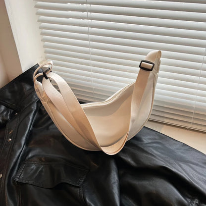 Simple Design Women's Messenger Bag Fashion Ladies Nylon Hobos Small Shoulder Bags Vintage Female Girls Purse Cloth Handbags