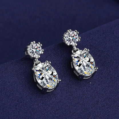 925 Silver Women Hoop Earrings Fashion Pendientes Gift For Female Girl Sparkling Pave CZ U Heart Shape Star Moon Earring E1258