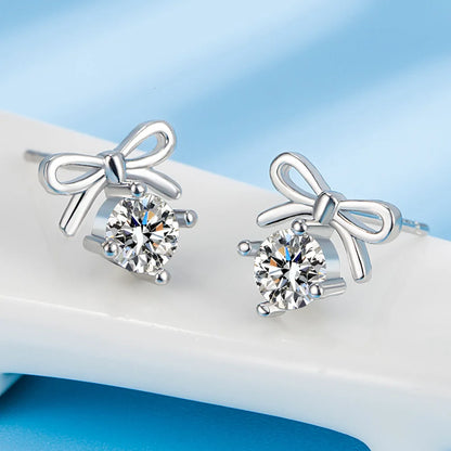 925 Sterling Silver New Woman Fashion Jewelry High Quality Blue Pink White Purple Crystal Zircon Hot Selling Earrings H009