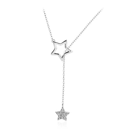 925 Sterling Silver Big Stone Pendant Chain Light Natural Amethyst Necklace for Woman Girl Excellent Jewelry