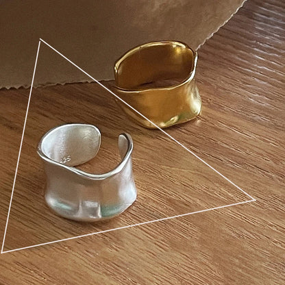 925 Sterling Silver Geometric Multilayer Round Bead Ring Female Fashion Punk Temperament Prevent Allergy Charm Jewelry