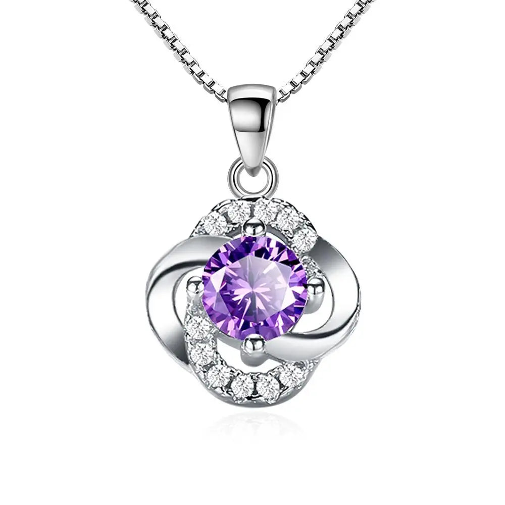 925 Silver Necklace for Women Double Layer Zircon Star Moon Pendant Necklace Delicate Chain Charm Elegant Fashion Jewelry Gifts