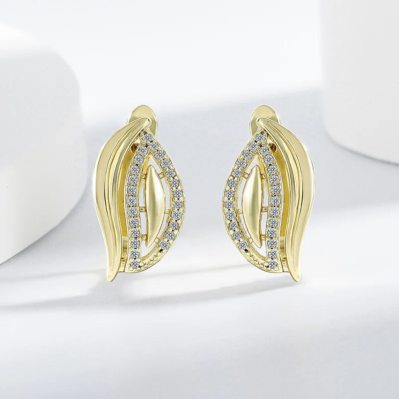 925 Sterling silver needle Earrings Fashion High Quality Jewelry Double Row Crystal Zircon Round Stud H570