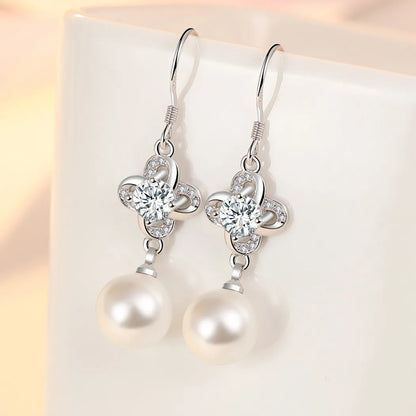 New Style 925 Sterling Silver Golden Color Series Women's Earrings Fit Original EarringsWedding Jewelry Exquisite Birthday Gifts