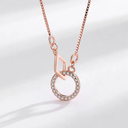 925 Sterling Silver Big Color Stone Pendant Chain Light Crystal Necklace for Women Excellent Jewelry Collarbone Chain 7355