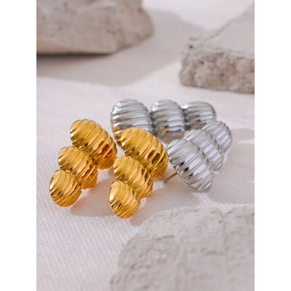 Elysium Big Promotion Stainless Steel Metal Geometric Statement Big Stud Earrings 18K PVD Plated Fashion Jewelry Wholesale