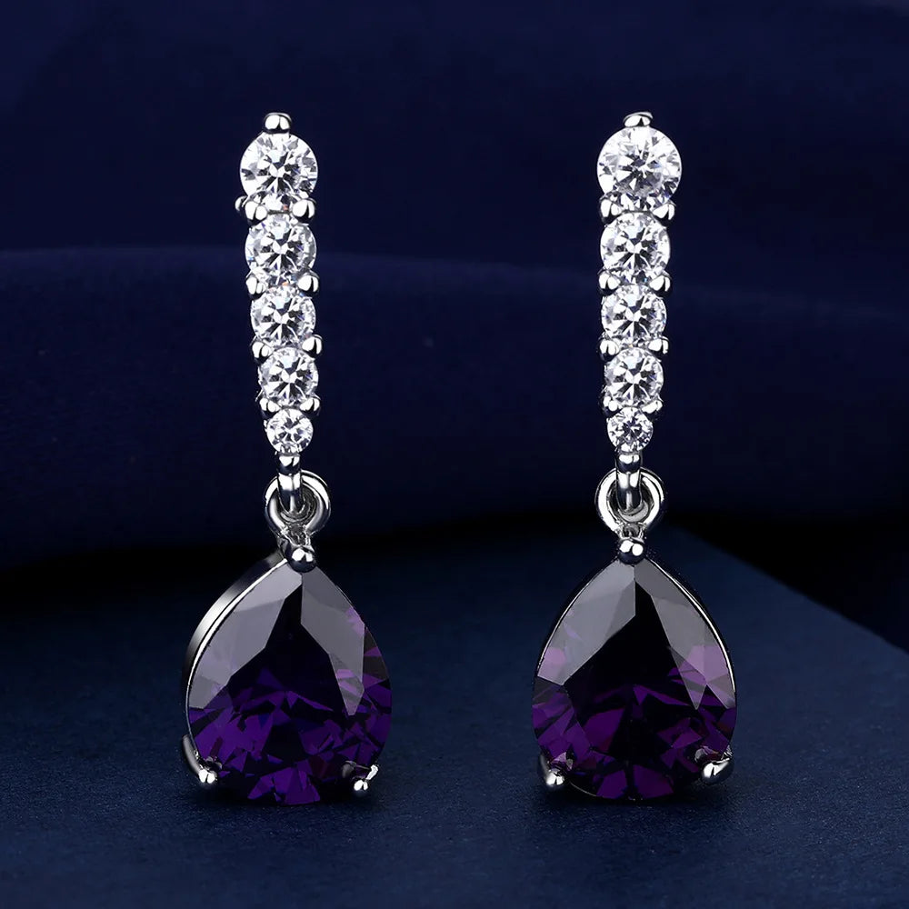 Fine Jewelry 925 Sterling Silver Earrings Inlaid With Zircon Crystal Flower Earrings Charm Jewelry For Women Gift Engagement