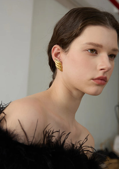 Elysium High Quality Stainless Steel Geometric CZ Stud Earrings Waterproof Zircon Personalized Metal Versatile Jewelry Gala Gift