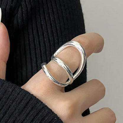 925 Sterling Silver Flower Lace Ring Korean Fashion Opening Inlaid CZ Adjustable Rings Valentine's Day Gift