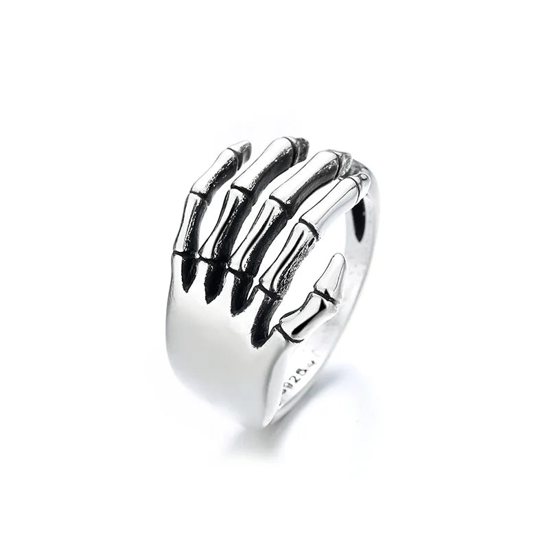925 Sterling Silver Geometric Multilayer Round Bead Ring Female Fashion Punk Temperament Prevent Allergy Charm Jewelry