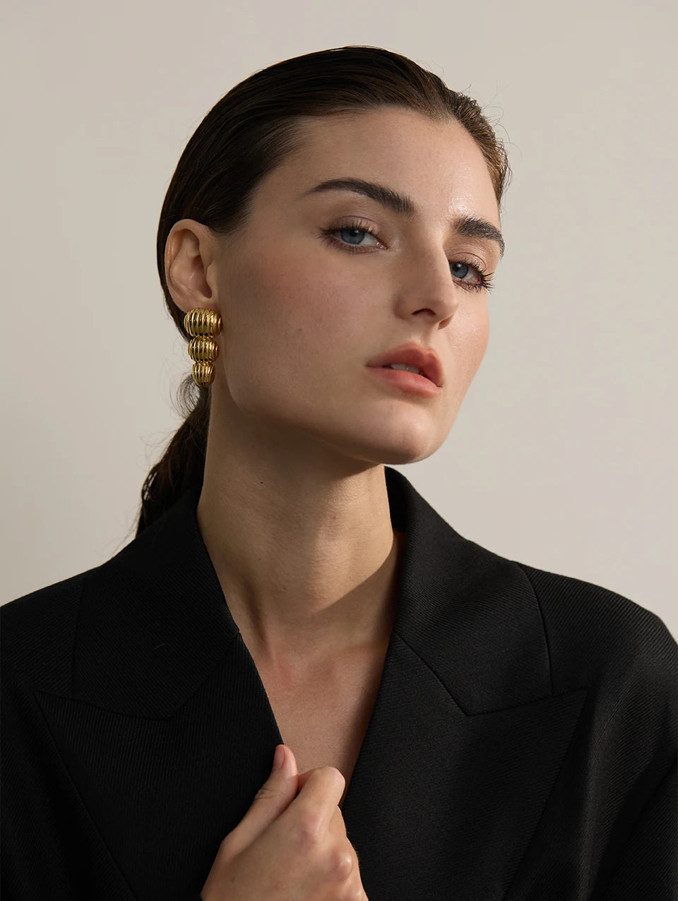 Elysium Big Promotion Stainless Steel Metal Geometric Statement Big Stud Earrings 18K PVD Plated Fashion Jewelry Wholesale