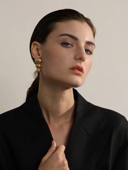 Elysium Big Promotion Stainless Steel Metal Geometric Statement Big Stud Earrings 18K PVD Plated Fashion Jewelry Wholesale