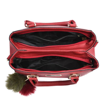 women beading pendant handbag ladies embossed shoulder bag ladies Messenger bag hairball bags high quality bag