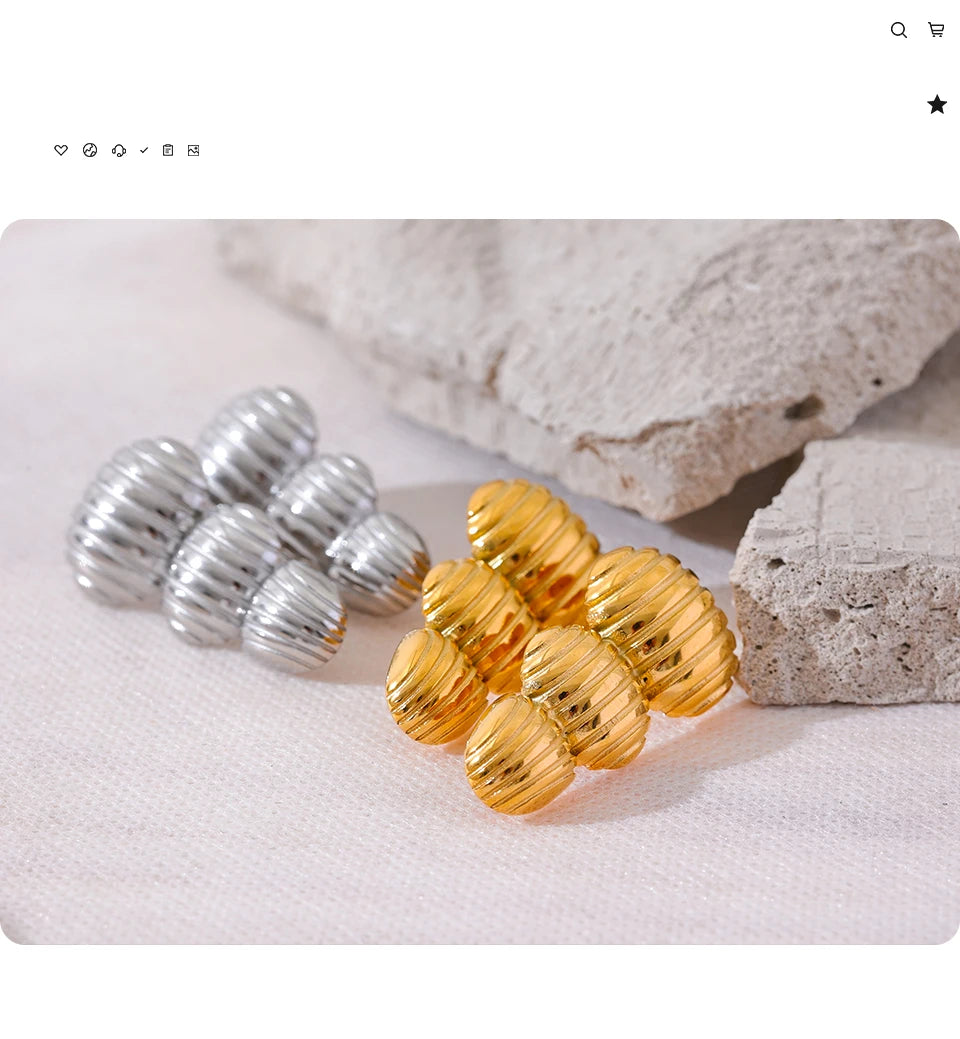 Elysium Big Promotion Stainless Steel Metal Geometric Statement Big Stud Earrings 18K PVD Plated Fashion Jewelry Wholesale