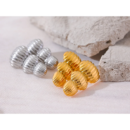 Elysium Big Promotion Stainless Steel Metal Geometric Statement Big Stud Earrings 18K PVD Plated Fashion Jewelry Wholesale