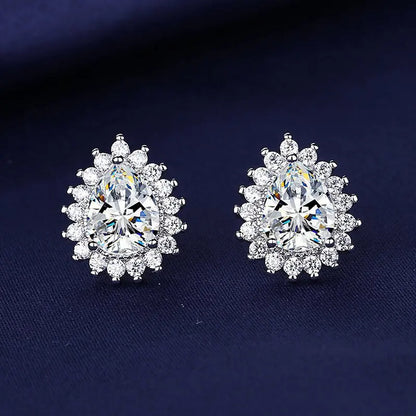 925 Silver Women Hoop Earrings Fashion Pendientes Gift For Female Girl Sparkling Pave CZ U Heart Shape Star Moon Earring E1258