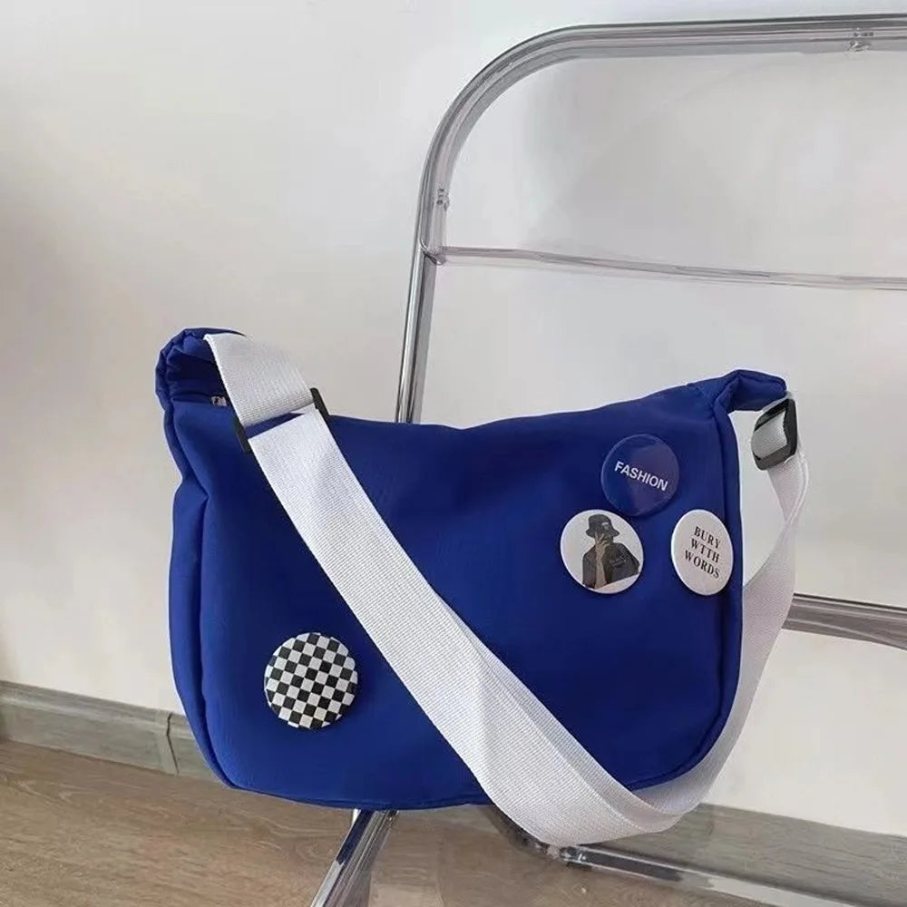 2024 New Style Japanese Trendy Brand Shoulder Bag Fashion Korean Ins Women'S Klein Blue Versatile Casual Crossbody