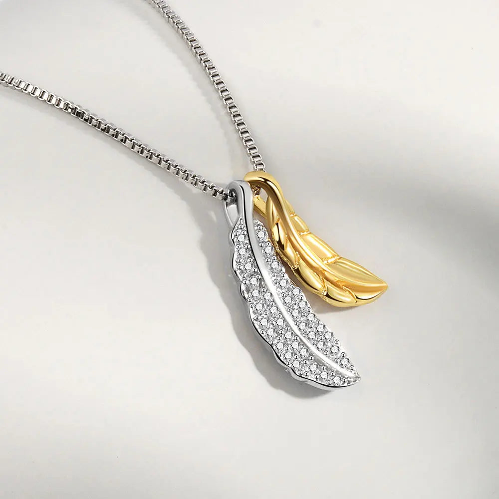 925 Sterling Silver Big Color Stone Pendant Chain Light Crystal Necklace for Women Excellent Jewelry Collarbone Chain 7355