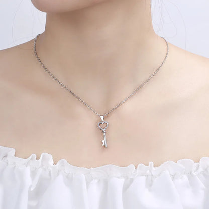 New 925 Sterling Silver Chain Necklace Korea Creative Pendant Necklaces for Women Fashion Jewelry Gifts