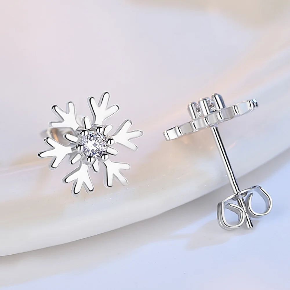 925 Sterling Silver New Woman Fashion Jewelry High Quality Blue Pink White Purple Crystal Zircon Hot Selling Earrings H009