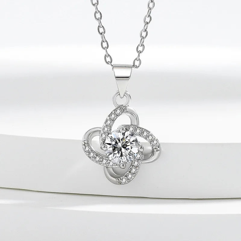 Solitaire Lab Diamond Jewelry set 925 Sterling Silver Party Wedding Rings Earrings Necklace For Women Bridal Moissanite Jewelry