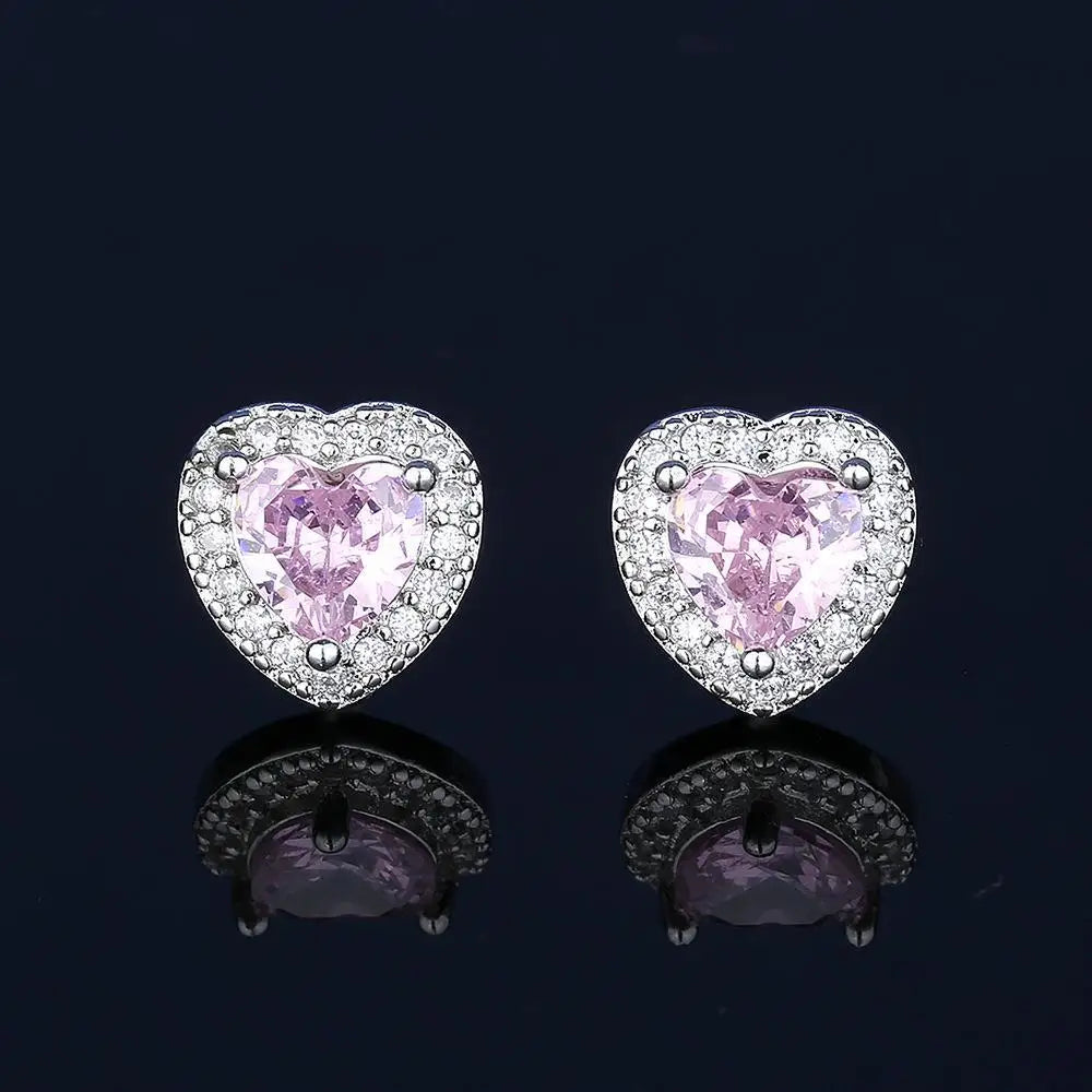 S925 Sterling Silver jewelry for women 3 carat moissanite diamond 3 pieces set necklace ring earrings wedding party