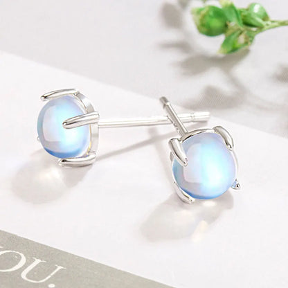 925 Sterling Silver New Woman Fashion Jewelry High Quality Blue Pink White Purple Crystal Zircon Hot Selling Earrings H009