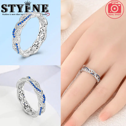 Ring 925 Sterling Silver Heart, Red, Pink, White, Blue Ring for Women Holiday Jewelry Gift