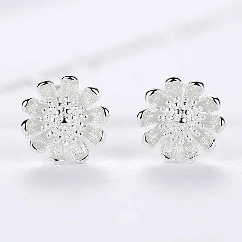 925 Sterling Silver Jewelry Women Fashion Cute Tiny Clear Crystal CZ Stud Earrings Gift for Girls Teens Lady R003