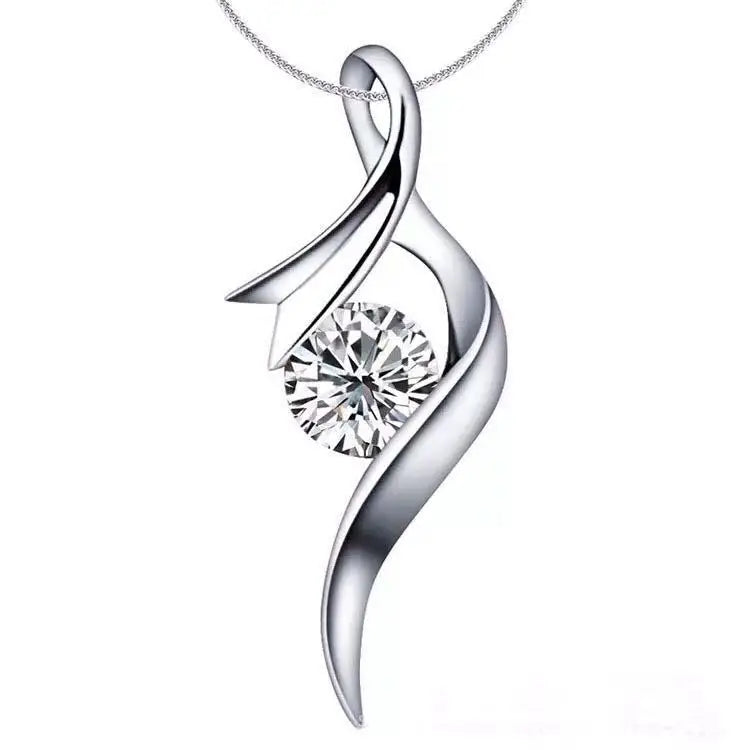 925 Sterling Silver Necklace For Women Round Pendent Sparkling Pave CZ Necklace Fashion Anniversary Birthday Jewelry Gifts