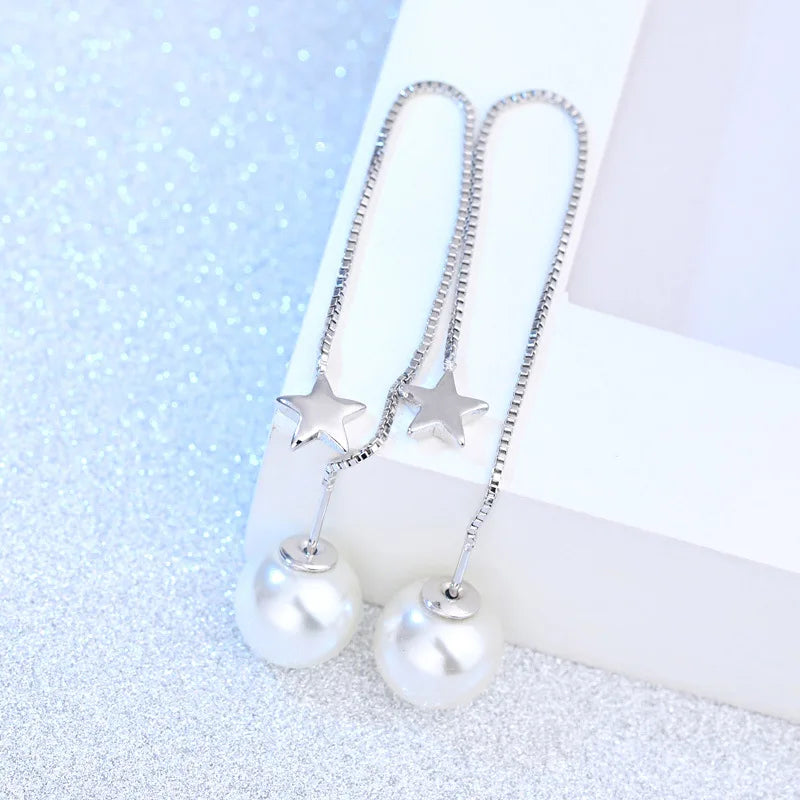 925 Sterling Silver Hoop Earrings Moon Star Dreamcatcher Colored Zircon Fine Earring Jewelry Gift For Women