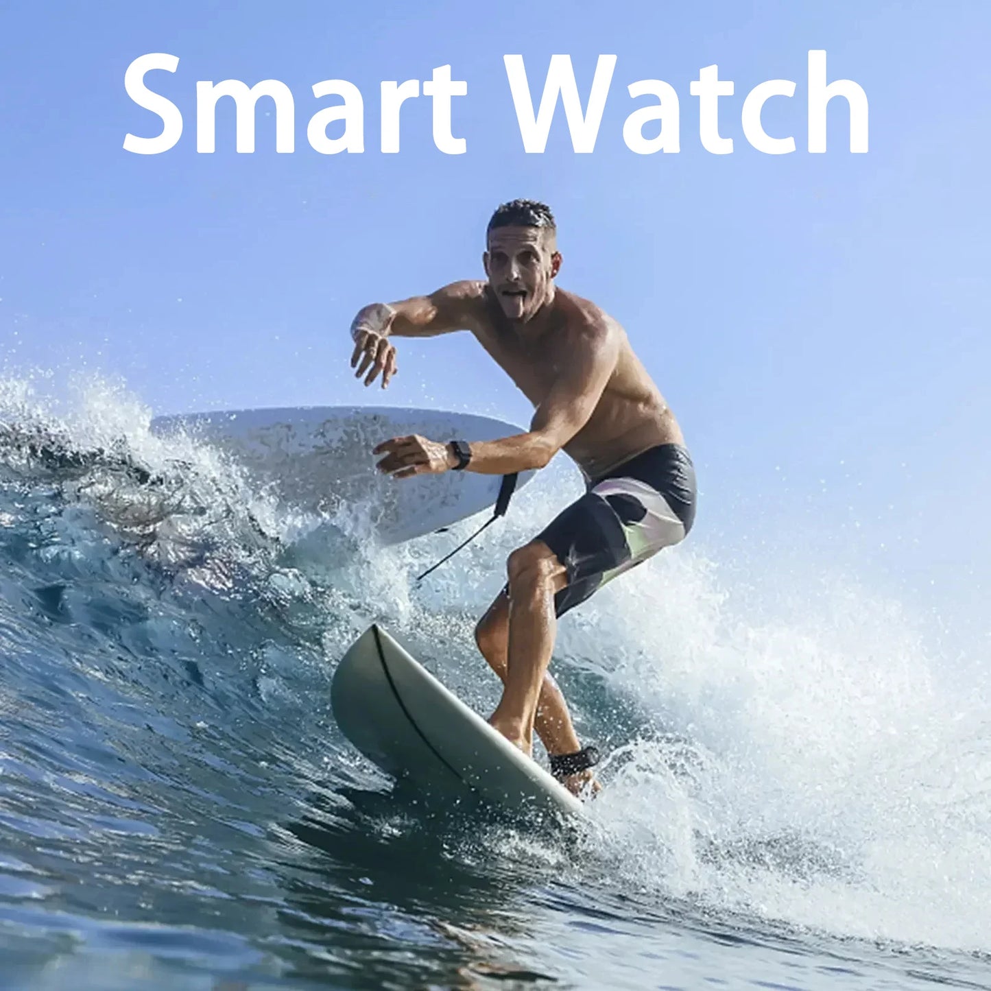 LAXASFIT New Smart Watch 1.73 inch Color Screen Full Touch Custom Dial Bluetooth Call Men Women Smart Watch Android IOS