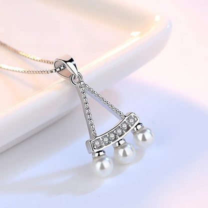 New 925 Sterling Silver Necklace For Women Round Pendent Sparkling Pave CZ Necklace Fashion Anniversary Birthday Jewelry Gifts