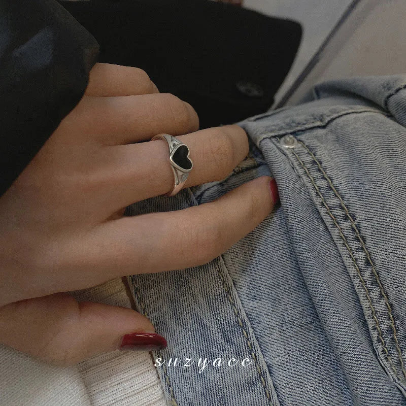 925 Sterling Silver Geometric Multilayer Round Bead Ring Female Fashion Punk Temperament Prevent Allergy Charm Jewelry