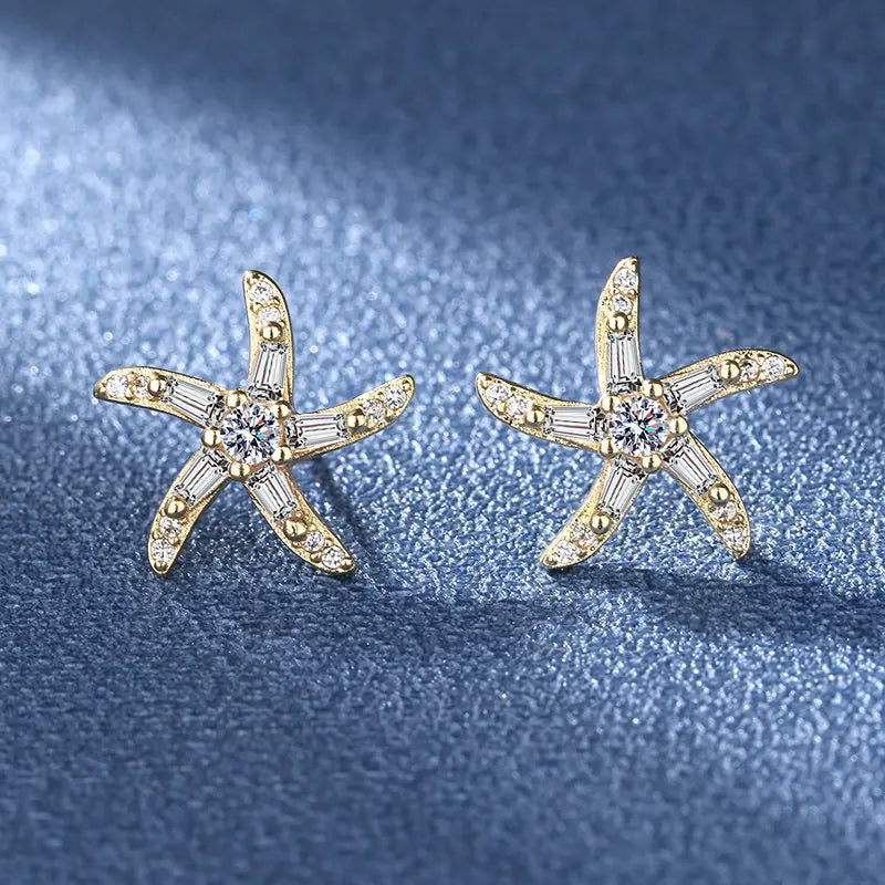 925 Silver Women Hoop Earrings Fashion Pendientes Gift For Female Girl Sparkling Pave CZ U Heart Shape Star Moon Earring E1258