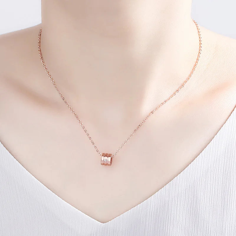 New 925 Sterling Silver Chain Necklace Korea Creative Pendant Necklaces for Women Fashion Jewelry Gifts