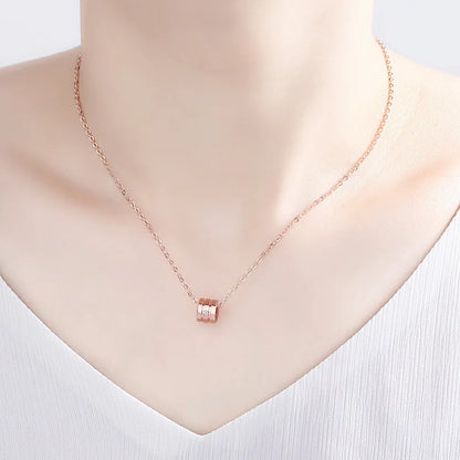 New 925 Sterling Silver Chain Necklace Korea Creative Pendant Necklaces for Women Fashion Jewelry Gifts