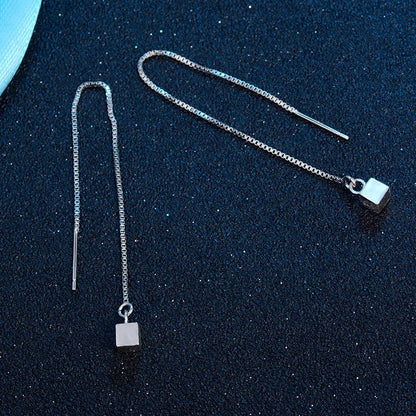 New 925 Sterling Silver Earrings For Women Original Charm Double Hoop Earrings Pave CZ Fine Engagement Anniversary Jewelry Gift