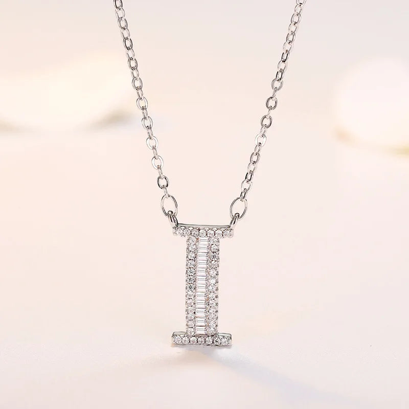 New 925 Sterling Silver 26 letter necklace Personal name handmade jewelry For Women Wedding Charm Fashion