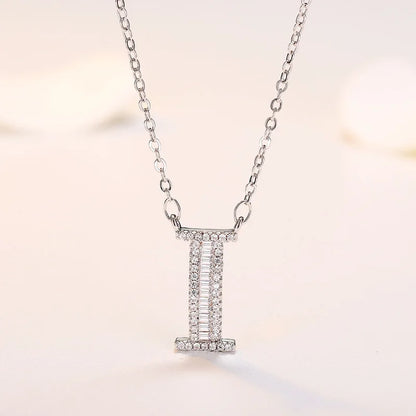 New 925 Sterling Silver 26 letter necklace Personal name handmade jewelry For Women Wedding Charm Fashion