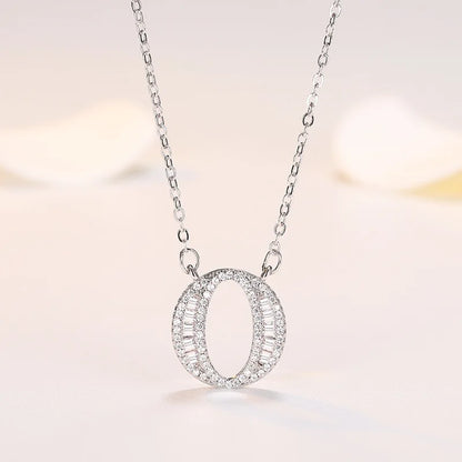 New 925 Sterling Silver 26 letter necklace Personal name handmade jewelry For Women Wedding Charm Fashion