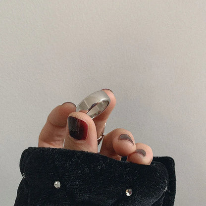 925 Sterling Silver Geometric Multilayer Round Bead Ring Female Fashion Punk Temperament Prevent Allergy Charm Jewelry