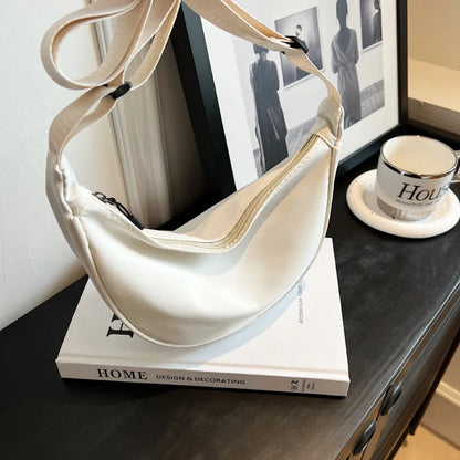 Simple Design Women's Messenger Bag Fashion Ladies Nylon Hobos Small Shoulder Bags Vintage Female Girls Purse Cloth Handbags