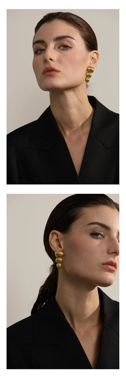 Elysium Big Promotion Stainless Steel Metal Geometric Statement Big Stud Earrings 18K PVD Plated Fashion Jewelry Wholesale