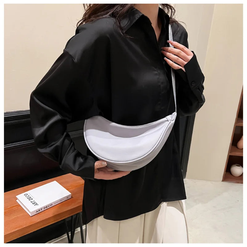 Simple Design Women's Messenger Bag Fashion Ladies Nylon Hobos Small Shoulder Bags Vintage Female Girls Purse Cloth Handbags