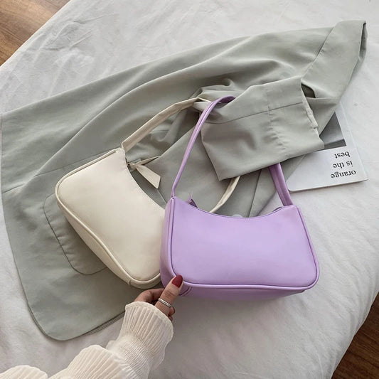 Women Underarm Bag Fashion PU Leather Crossbody Bag Trend Handbag Girl Small Shoulder Bags
