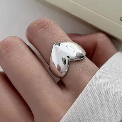 925 Sterling Silver Geometric Multilayer Round Bead Ring Female Fashion Punk Temperament Prevent Allergy Charm Jewelry