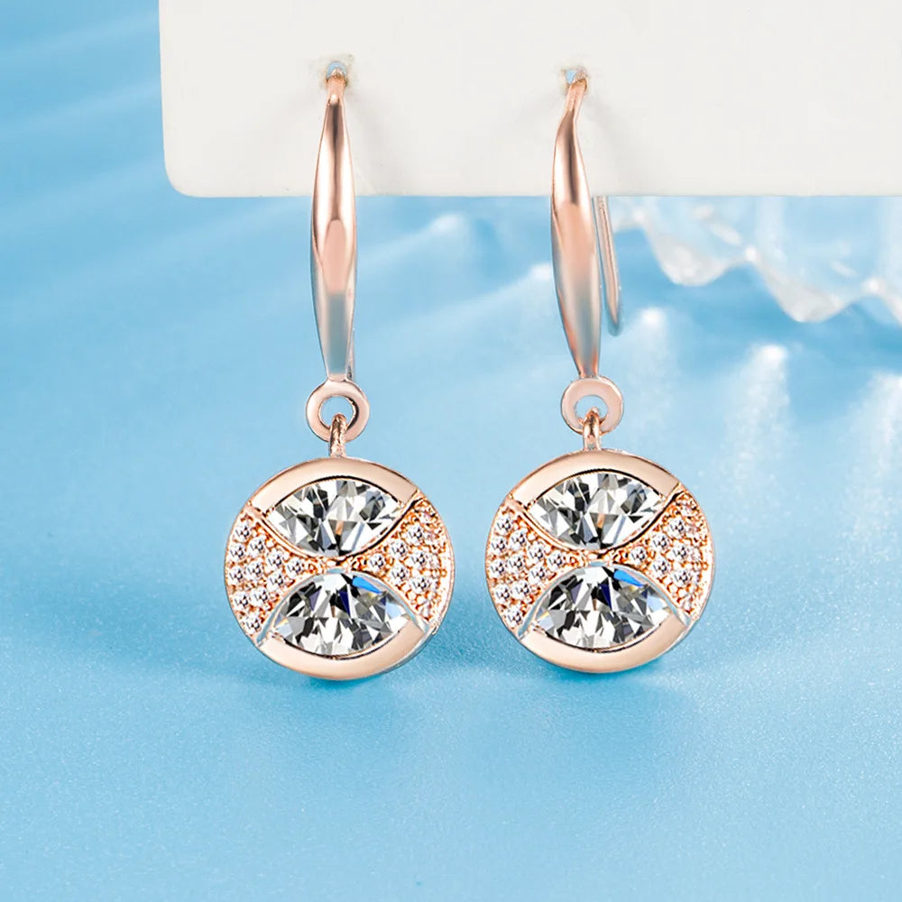 925 Sterling Silver Hoop Earrings Moon Star Dreamcatcher Colored Zircon Fine Earring Jewelry Gift For Women